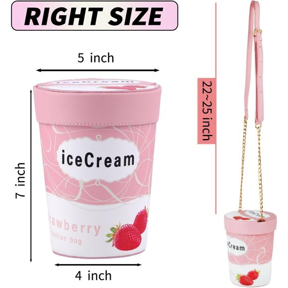 Women's PU Leather Crossbody Bag Cute Cute Bucket Purse with Adjustable Strap - Picture 5 of 7